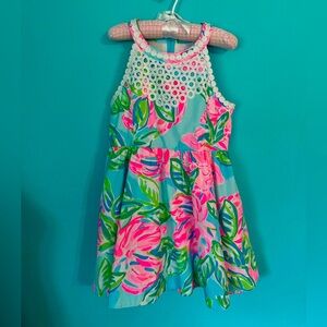 EUC Lilly Pulitzer Little Kinley Fit and Flare Girls Dress Resort Size 5